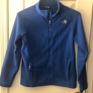 The North Face Boy Stand Collar Long Sleeve Full Zip Jacket Blue Size 14/16 L
